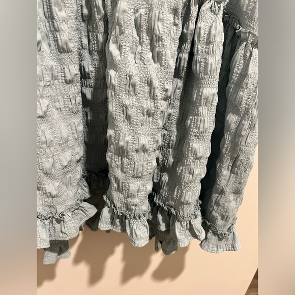 NWOT entro blue smocked oversized tee - Picture 3 of 7